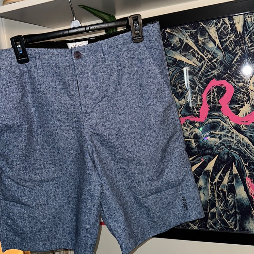 Size 32 Blue jean design hybrid swim shorts